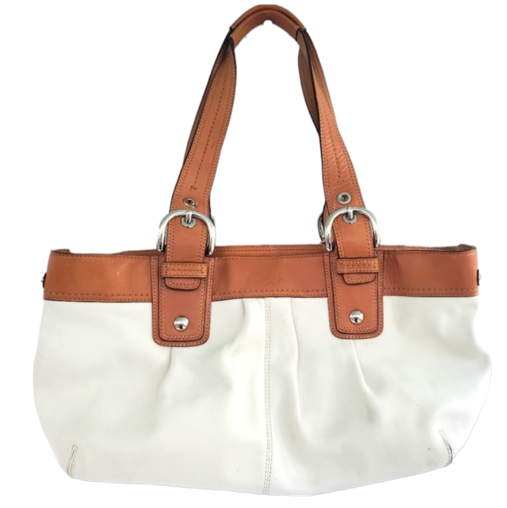 Coach Soho Bag. Ivory and Tan.